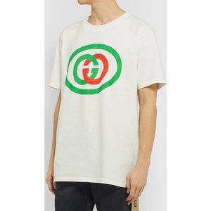 GUCCI MEN'S LARGE GG OVAL VINTAGE TEE